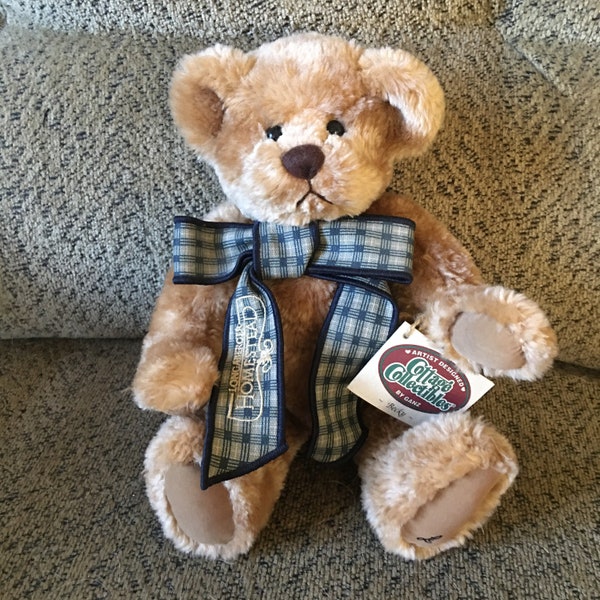 Vintage 1995 Longaberger Homestead Ganz Cottage Collectibles Teddy Bear " Becky "  By Lorraine