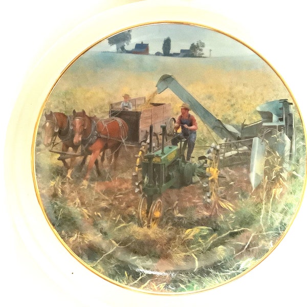 Vintage 1993 Danbury Mint Plate Golden Harvest" Farmland Memories"  by Mort Kunstler