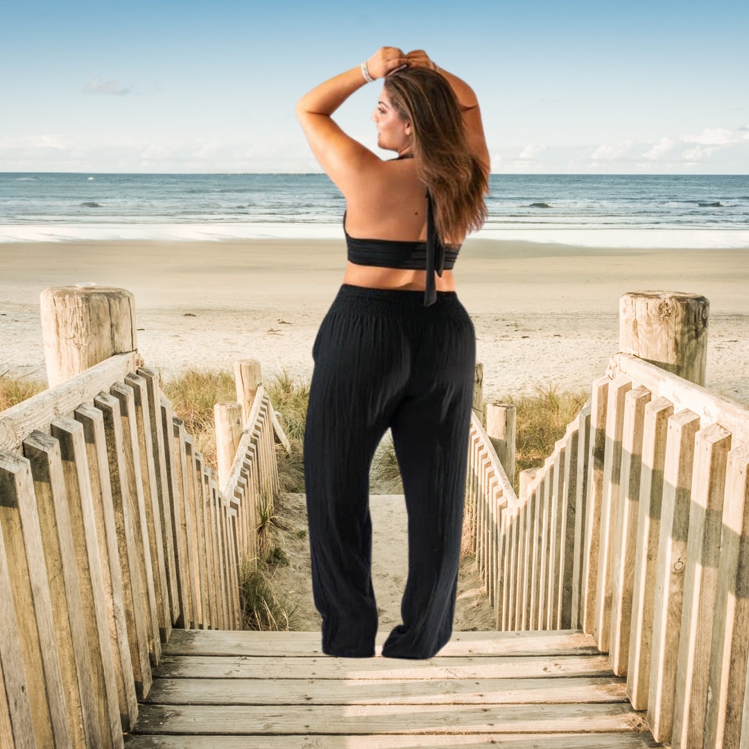 Curvy Brushed Wide Leg Lounge Pant
