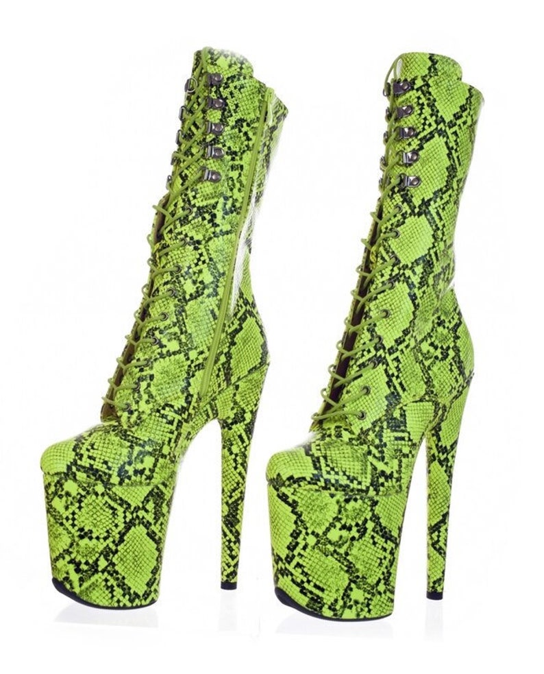 lime green platform boots