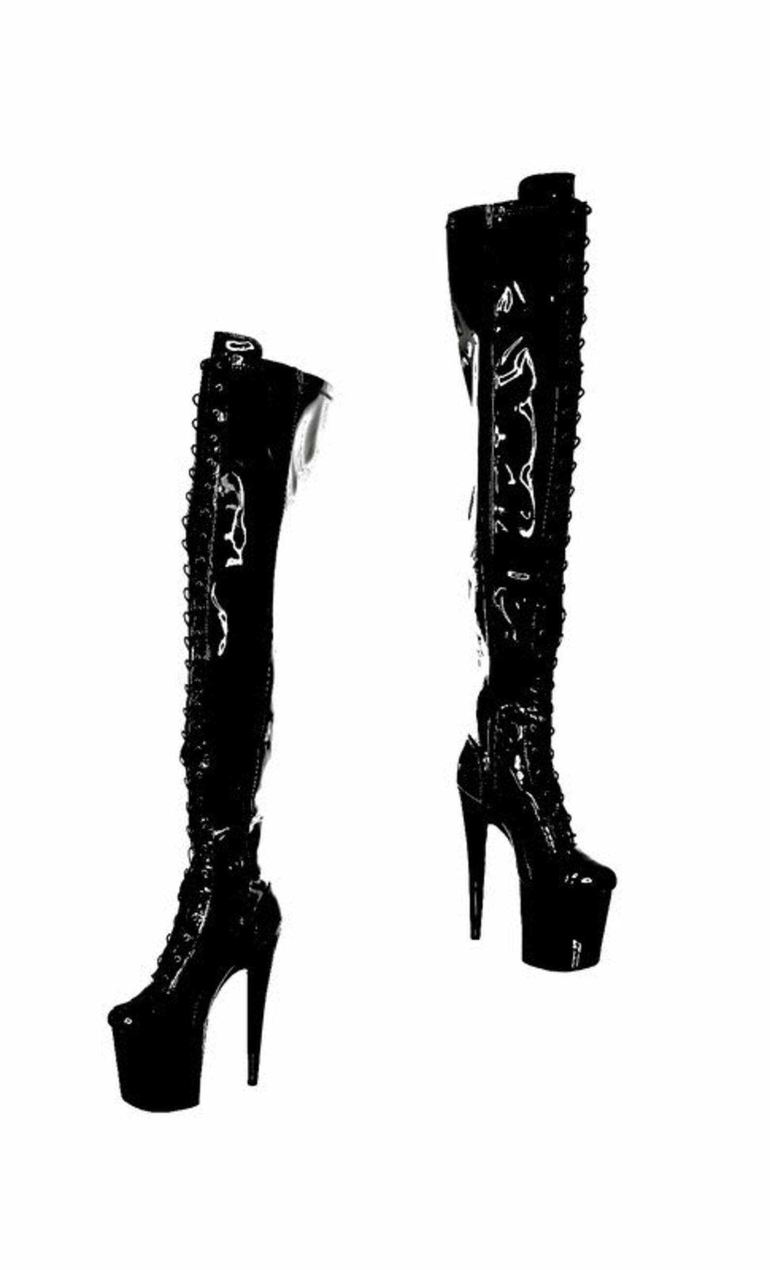 thigh high pole shoes