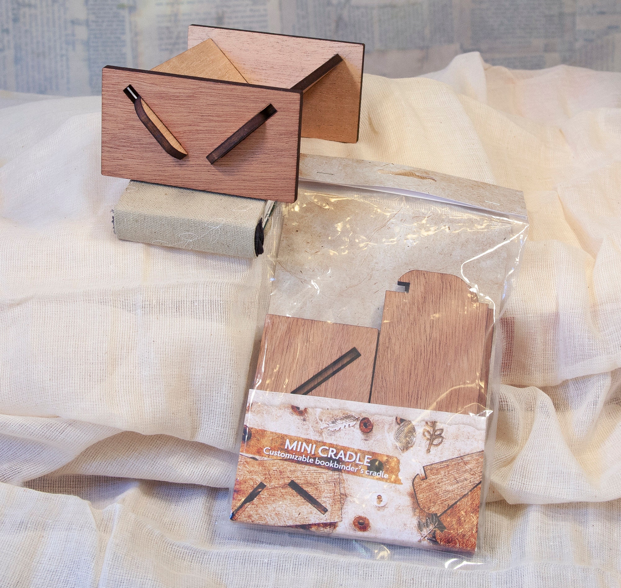 Mini Bookbinder's Cradle Kit Customizable Unfinished Bookbinders Cradle