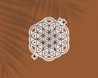 4"x4" We are One - Flower of Life Bubble-free sticker