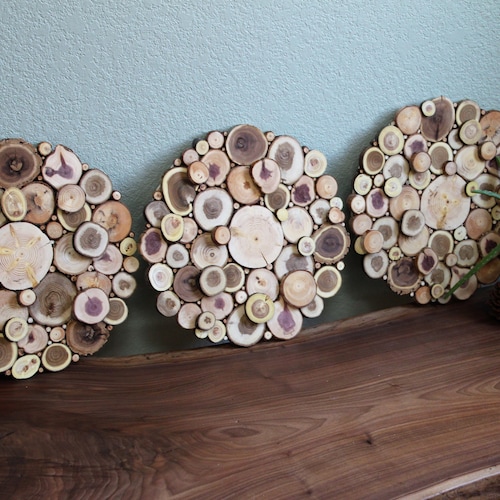Large Reclaimed Wood Wall Art Set of Three Wood Wall Art 3 - Etsy