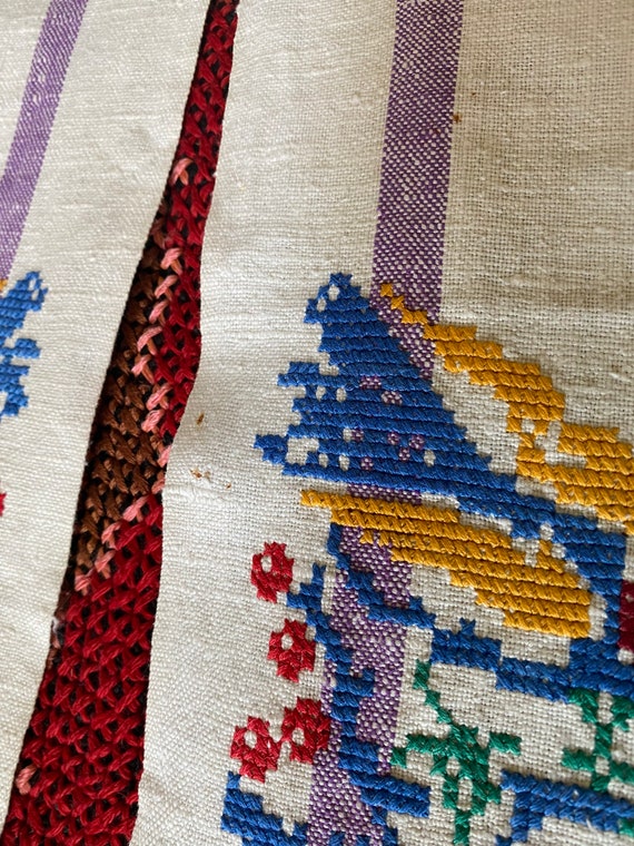 Rare Ukrainian vintage Rushnyk Hand Embroidery To… - image 7