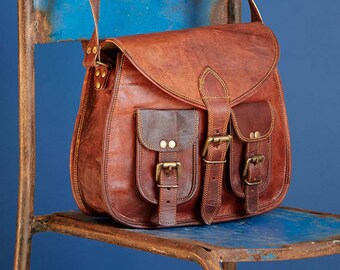 Handmade Leather Sling Bag for Women, Shoulder Bag, Crossbody Bag, Saddle Bag, Satchel, Leather Purse, Gift for Girlfriend, Gift for Wife