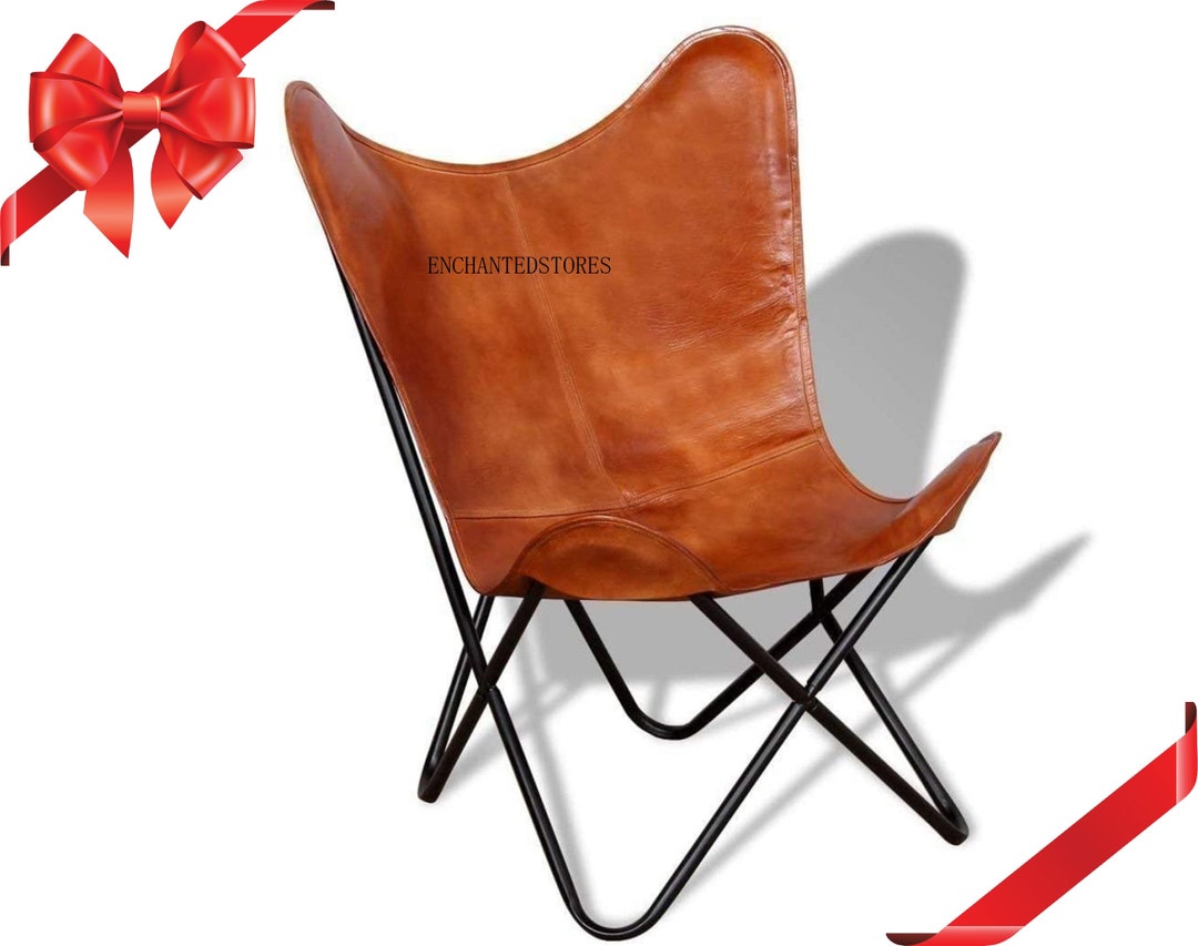Leather Butterfly Chair Cover and Chair Etsy