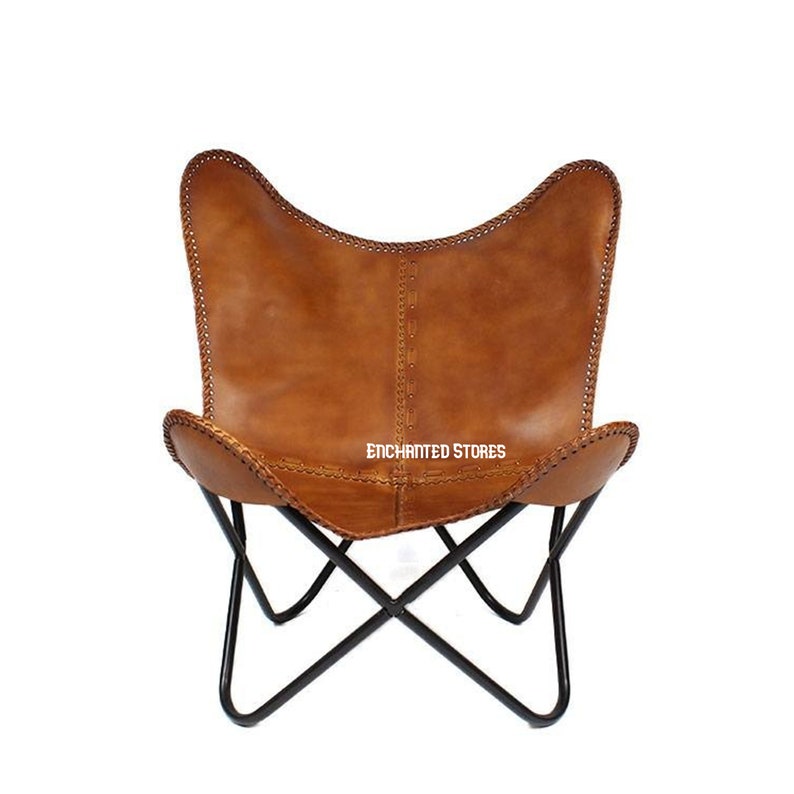 Leather Butterfly Chair Butterfly Chair Replacement Brown Etsy