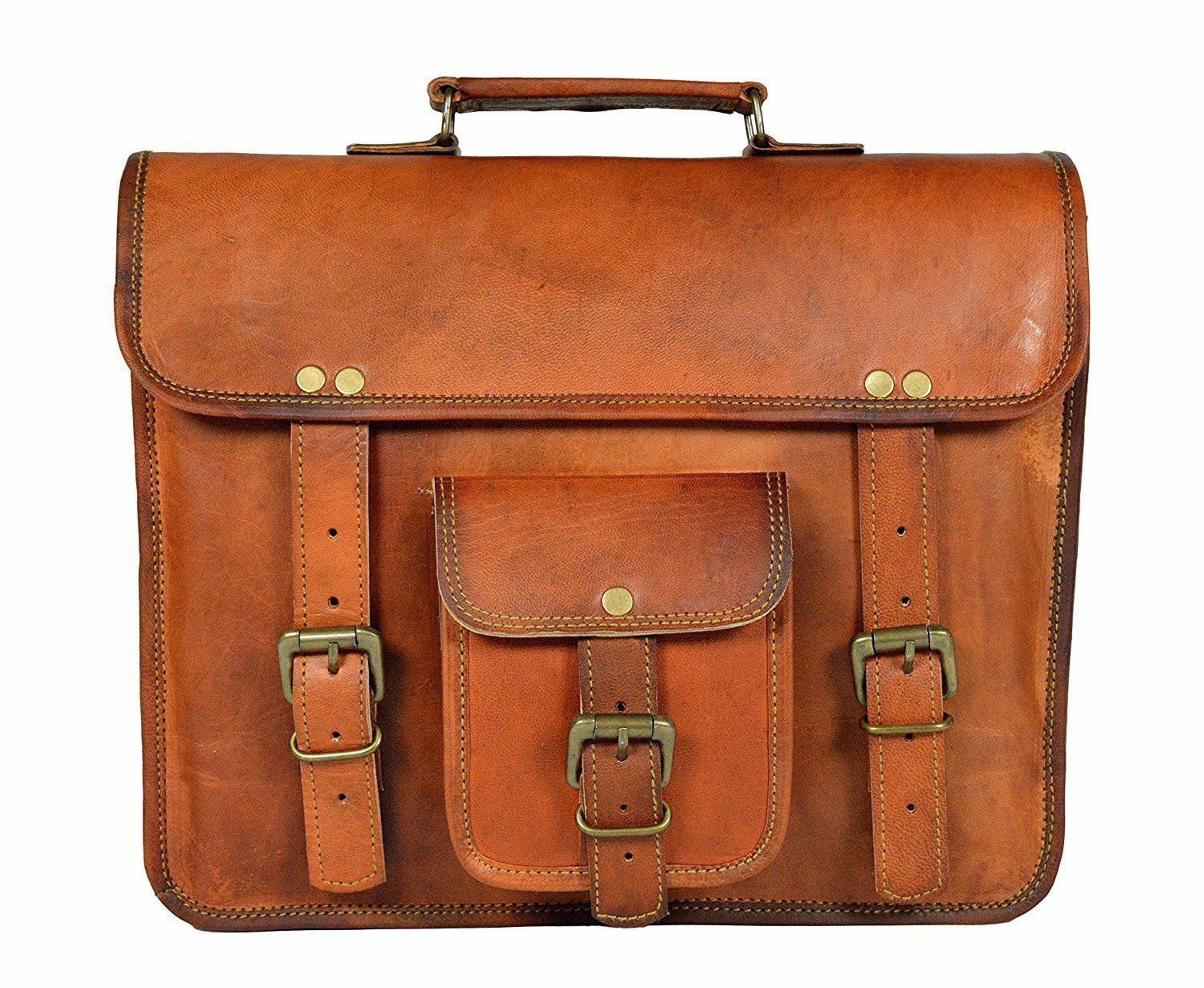 Leather Messenger Bag Personalized Laptop Bag Crossbody | Etsy
