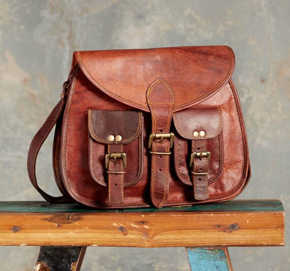 Handmade leather sling bag hotsell