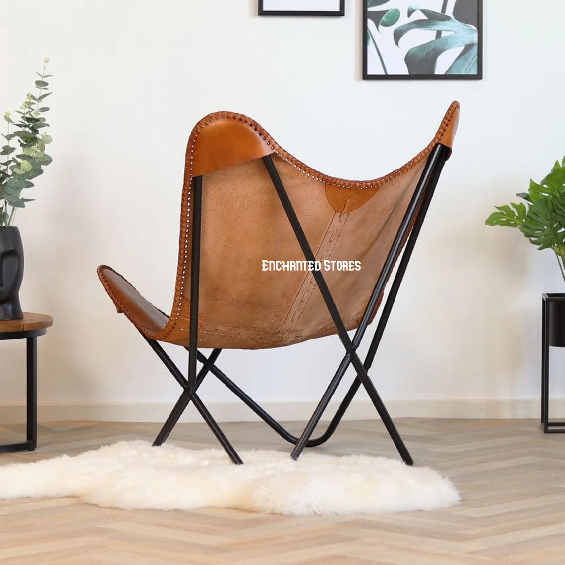 Leather Butterfly Chair Cover Replacement Brown Leather Etsy