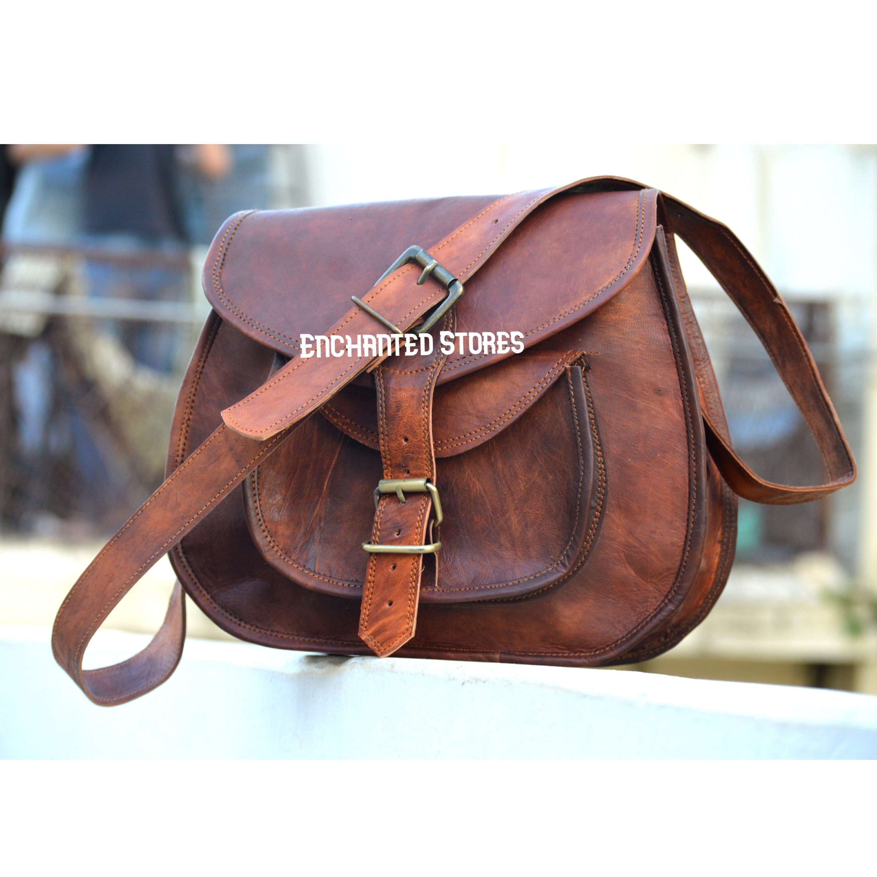 handmade leather sling bag