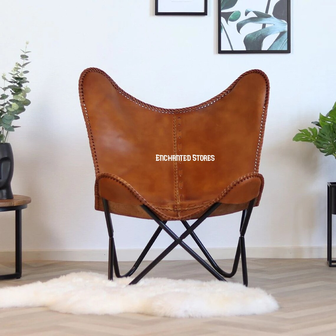 Leather Butterfly Chair Cover Replacement Brown Leather Etsy