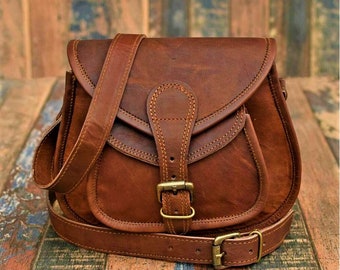 Personalised Handmade Leather Sling bag Cross body Bag For Women Purse Shoulder Bag Saddle Bag Holiday Gift