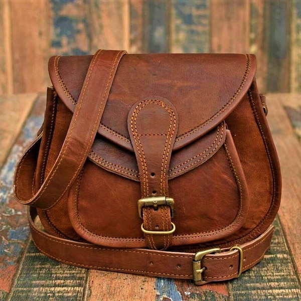 Personalised Handmade Leather Sling bag Cross body Bag For Women Purse Shoulder Bag Saddle Bag Holiday Gift