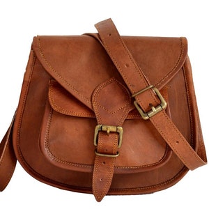 Personalised Handmade Leather Sling bag Cross body Bag For Women Purse Shoulder Bag Saddle Bag Holiday Gift image 4