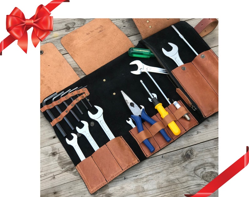 Personalized Tool Bag Engraved Leather Tool Bag Christmas Etsy