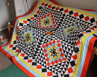 Bespoke quilt Throw Handmade to Order Nursery Decor Twin quilt Patchwork quilt quilted blanket Custom Made Quilt Heart Quilt