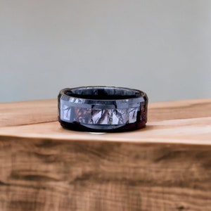 Orange camo wedding ring sets top