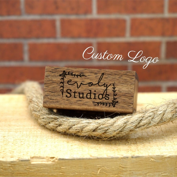 Custom Laser Engraved Logo Ring Box | Removable Magnetic Lid or Hinged Box Style | Business Logo Wood Ring Box