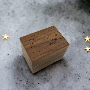 You&#39;re My Everything and Beyond Celestial Ring Box, Walnut Wood Jewelry Box, Engagement Ring Band Storage, Anniversary Weddings Keepsake