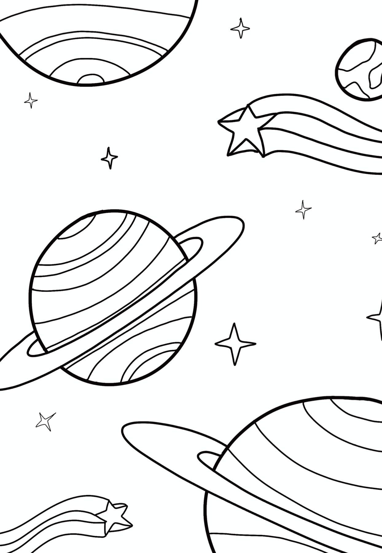 Art & Collectibles 6page Digital Colouring Minibook Outer Space