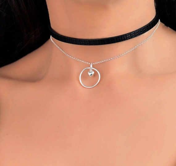 Submissive Collar Leather Lace Bdsm Collar O Ring Choker - Foto 10