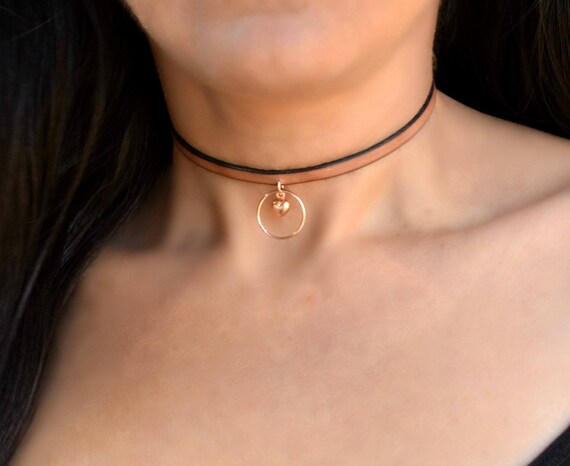 Rose Gold Choker Submissive BDSM Collar 