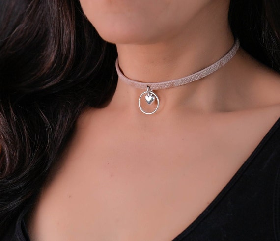Collier De Soumission BDSM - Anneau Métal Argenté Avec Lanière Cuir Noir, Tour De Cou