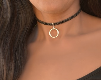 BDSM Bondage Collar, Day Collar, Slave Collar, Submissive Collar, BDSM Choker Necklace, BDSM Jewelry, Discreet Day Collar, O Ring Day Collar