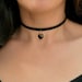 Discreet Day Collar, BDSM Collar, Slave Collars for Women, BDSM Day Collar Black Heart, Submissive Leather Collar, Submissive Jewelry 