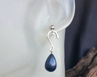 Lapis Lazuli Sterling Silver Earrings / Lapislazuli Plata Pendientes