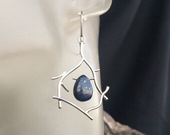 Lapis Lazuli Silver Earrings / Lapislazuli Plata Pendientes