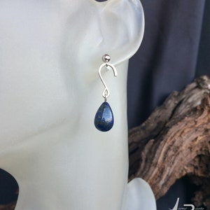 Lapis Lazuli Sterling Silver Earrings / Lapislazuli Plata Pendientes imagen 9