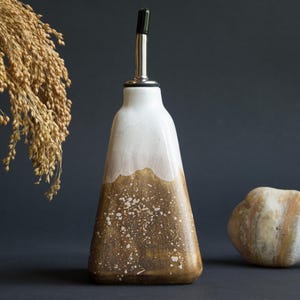 The Rockies Olive Oil Dispenser Ceramic Bottle Cruet Handmade