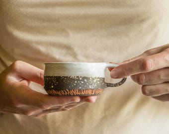 Ceramic Espresso Cups Mug - Handmade Personalized Gift for Coffee Lover