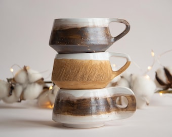 Handmade Coffee Cup or Mug Ceramic 150ml(5oz) Personalized Couple Gift
