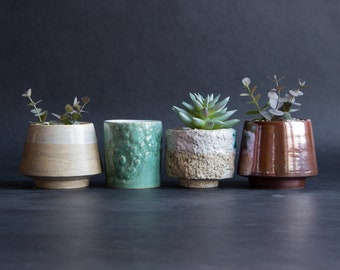 Succulent Pots Planter, Succulent Gift, Pottery Handmade Planter Pots, Small Plant Pots, Mini Cute Plant Pot
