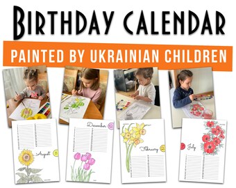 Perpetual Birthday Calendar or Family Birthday Board Printable Digital