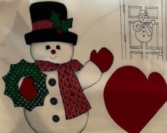 Vintage Jack Frost the Snowman Fabric Panel - by VIP Cranston Print Works Co. - From the 1980s