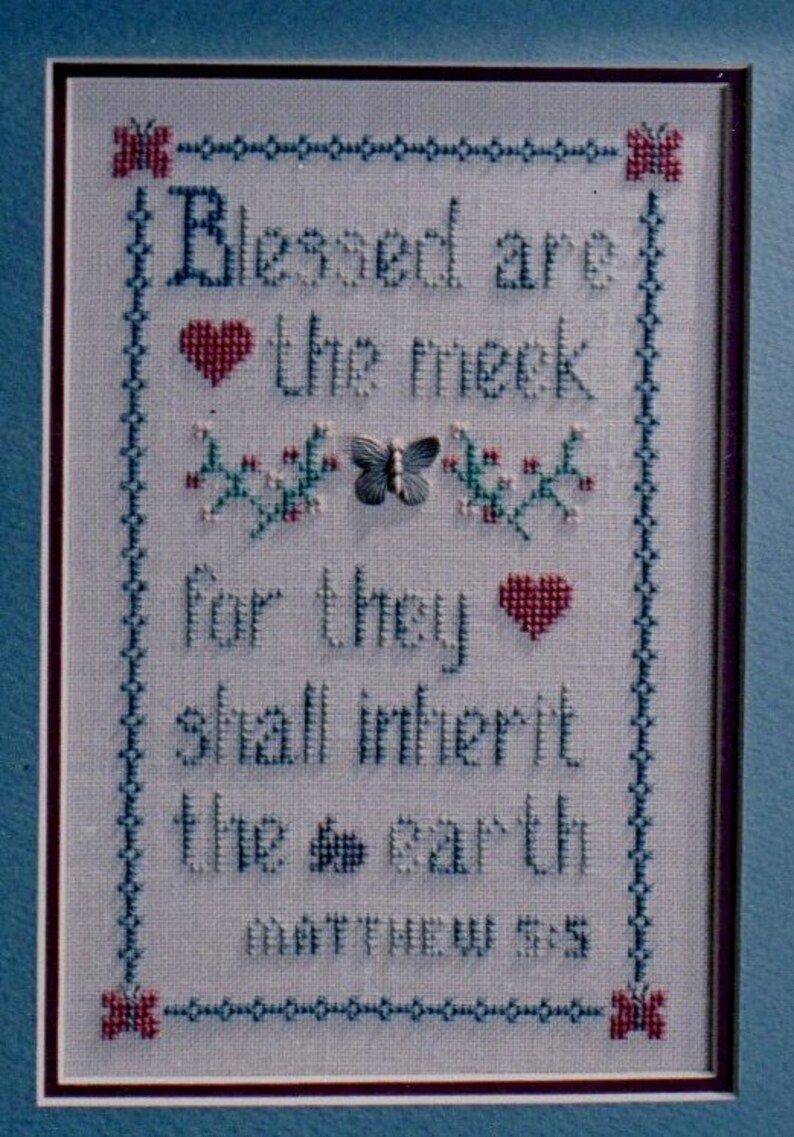 Holly House Designs blessed Are... Counted Cross Stitch Leaflet/pamphlet Pattern Only 1996 Etsy