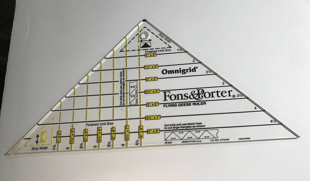 Fons and Porter Flying Geese Ruler by Omnigrid Etsy