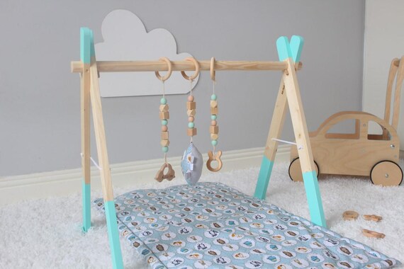 wooden play mat frame
