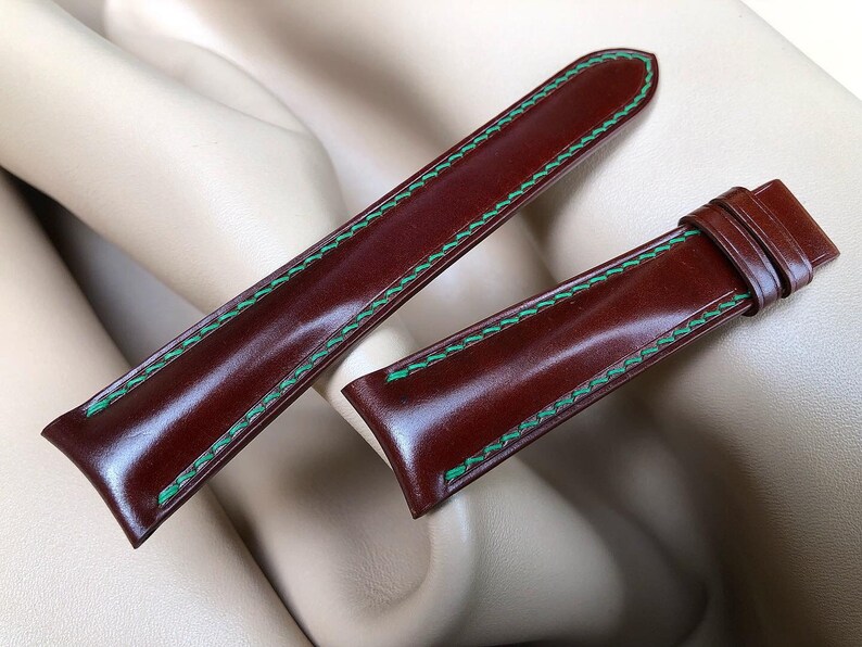 Shell Cordovan Watch Strap Handmade Leather