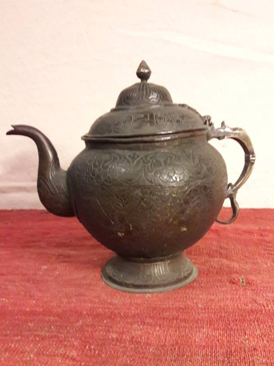Vintagemetal Teapot From Tibet or Himalaya Hand Made Etsy