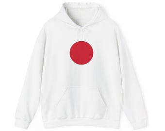Red Circle Minimalist Hoodie | Simple Geometric Graphic Sweatshirt