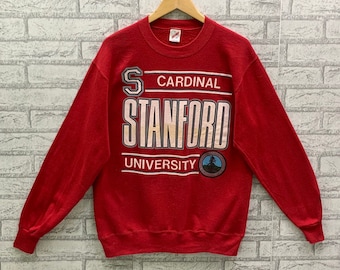 Vintage Stanford University Cardinal Sweatshirts Crewneck By Jerzees