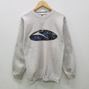 Vintage Reebok Sweatshirts Crewneck Jumper Sportswear Gray Colour