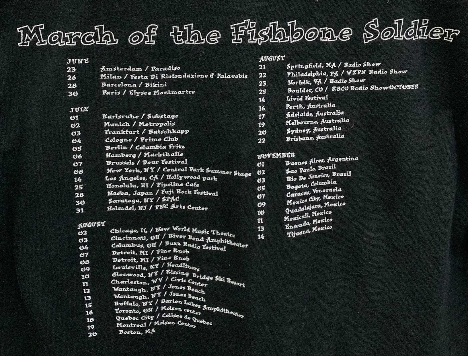 ヴィンテージ フィッシュボーン マーチ オブ ザ フィッシュボーン