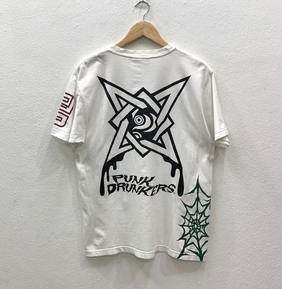 RARE!!! Punk Drunkers Japanese Brand Alloverprint T-shirts Nice